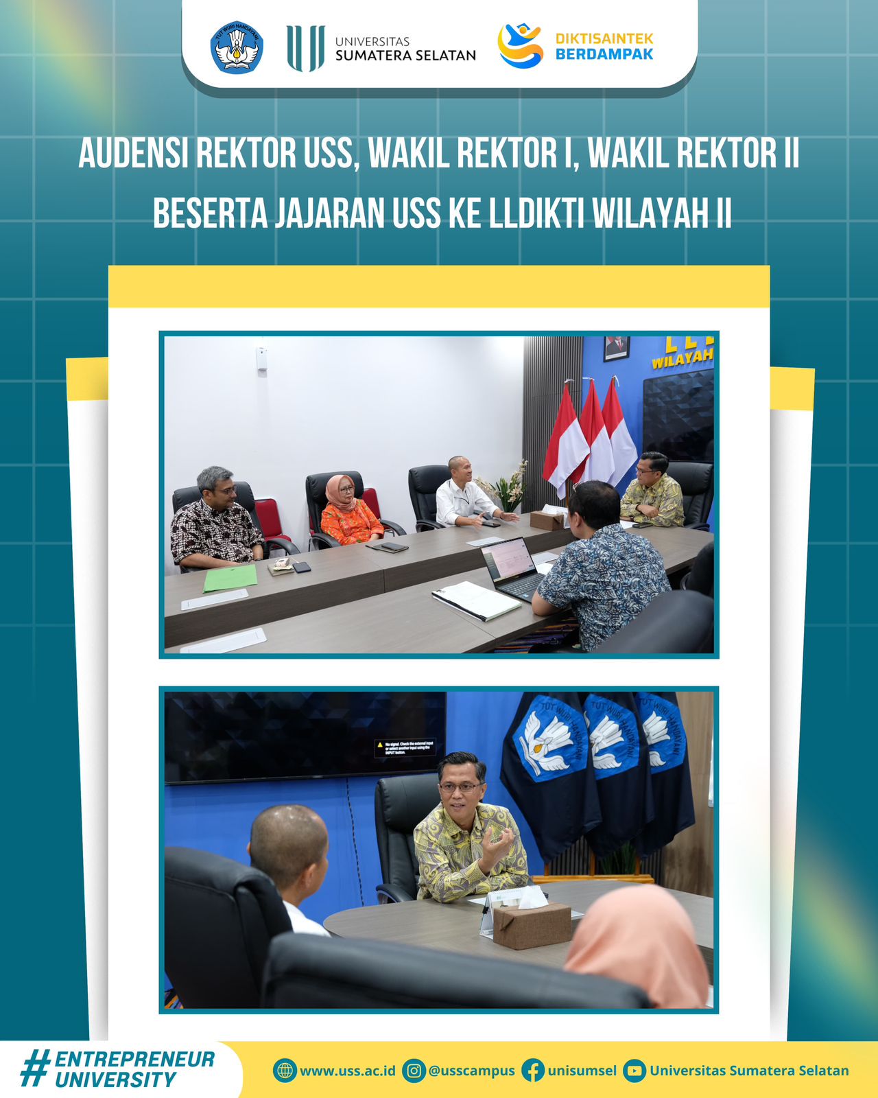 Audiensi Universitas Sumatera Selatan dengan Kepala LLDIKTI Wilayah II: Komitmen Penguatan Institusi dan Peningkatan Kualitas Dosen